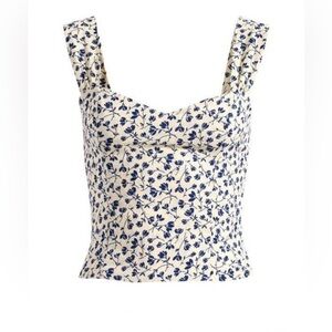 Reformation
Women's Gray Hester Crepe Top Floral Print Women's Top size 12 NWT